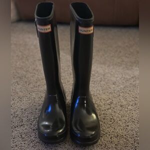 Hunter Kids Black Rain Boots